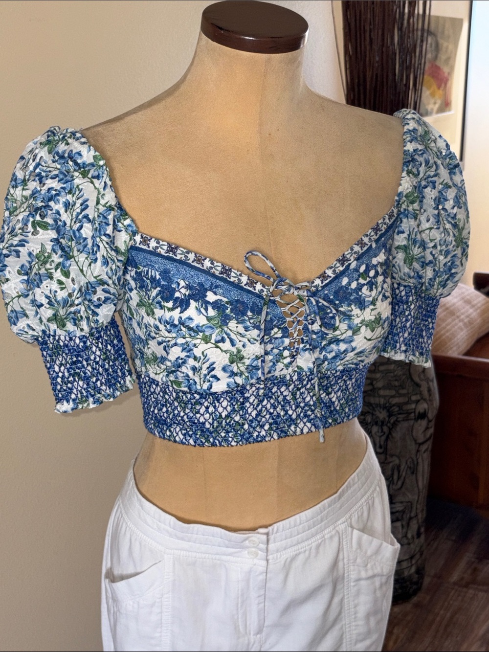 Alice + Olivia Floral Flare Sleeve Blouse